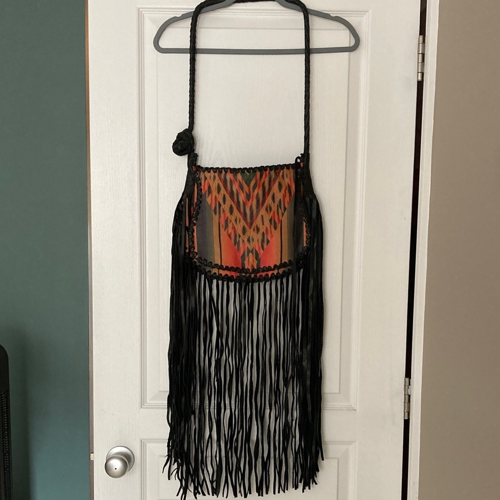 LAST CALL!! TOTEM SALVAGED Leather Fringe Bag. Rare! One of a kind!!